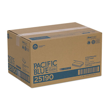 Georgia Pacific® Professional Pacific Blue Basic C-fold Paper Towel,10 1-4 X 13 1-4, White,240-pack, 10 Pk-ct freeshipping - TVN Wholesale